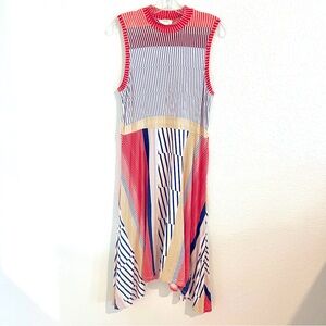 Anthropologie Striped Maxi Dress - Red, Blue, Yellow